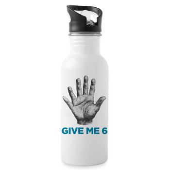 GIVE ME 6 - Water bottle with straw - white - Right