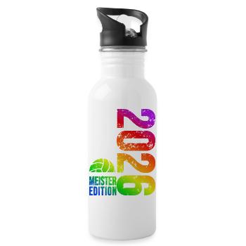 Volleyball Master Shirt 2026, rainbow bag - Water bottle with straw - white - Right