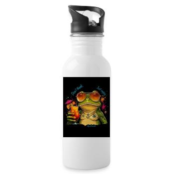 Cocktail Grenouille Ensoleillée - Gourde avec paille intégrée - blanc - Droite