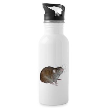 Old lady Rose the rat - Water bottle with straw - white - Right