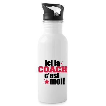 ICI La COACH C'est moi - Gourde avec paille intégrée - blanc - Droite