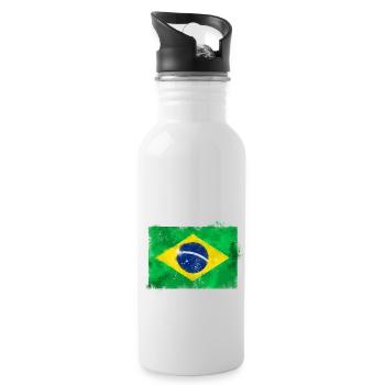 Brasil - Gourde avec paille intégrée - blanc - Droite