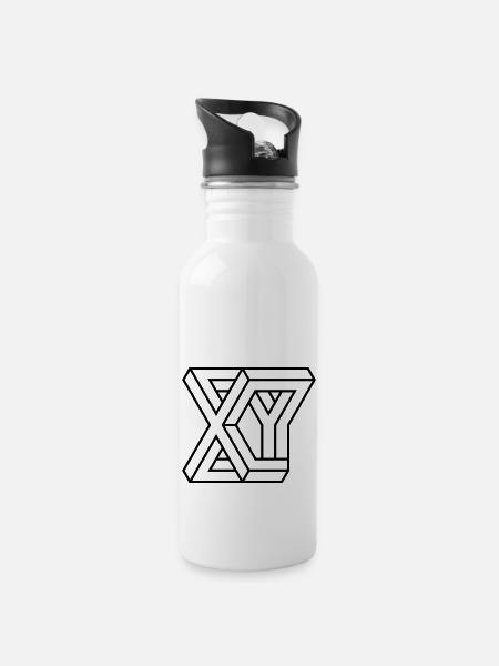 Impossible Figures 76A - Water bottle with straw - white