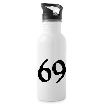 69_vec_1de - Trinkflasche mit integriertem Trinkhalm - Weiß - Rechts