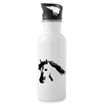 Horse4 - Water bottle with straw - white - Right