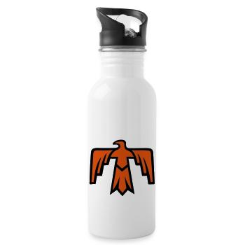 Thunderbird, Thunder Bird, native american,Indians - Water bottle with straw - white - Right