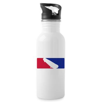 Skateboard - Trinkflasche mit integriertem Trinkhalm - Weiß - Rechts