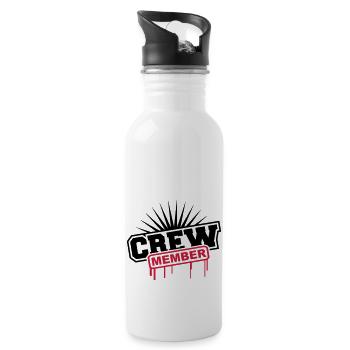 Crew Member Graffiti - Gourde avec paille intégrée - blanc - Droite
