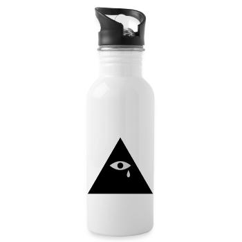 Pyramide Träne - Trinkflasche mit integriertem Trinkhalm - Weiß - Rechts