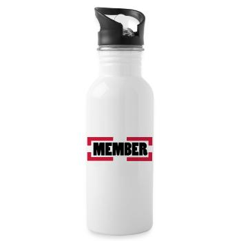 member - Gourde avec paille intégrée - blanc - Droite