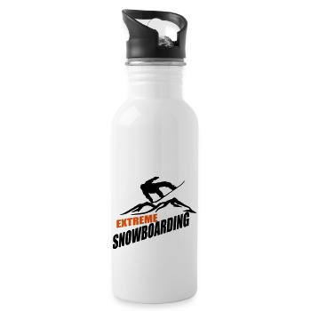 Snowboard - Water bottle with straw - white - Right