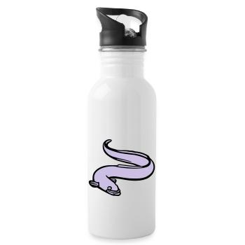 aal_1_3c_mit_farbe - Trinkflasche mit integriertem Trinkhalm - Weiß - Rechts