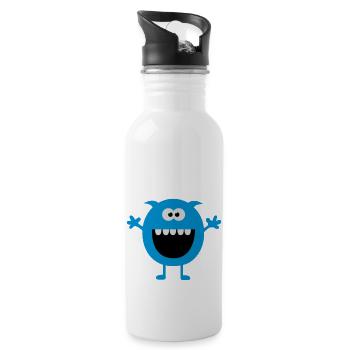 Funny Cute Monsters (Free Hugs) - Water bottle with straw - white - Right
