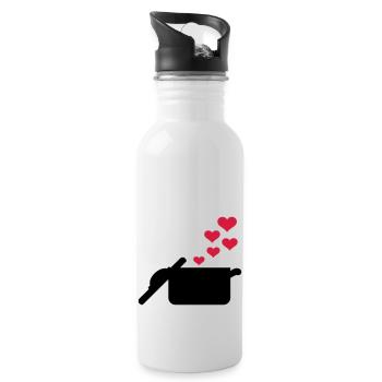Cooking pot - Water bottle with straw - white - Right