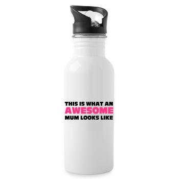 Mum - Water bottle with straw - white - Right