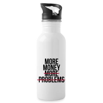 More money more problems - Water bottle with straw - white - Right