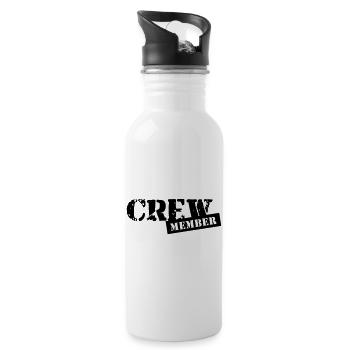 crew member - Water bottle with straw - white - Right