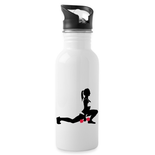 Fitness - Trinkflasche mit integriertem Trinkhalm