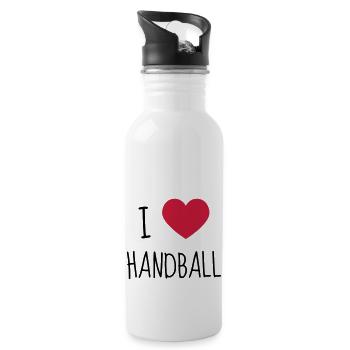 Handball Handballer Handballeur Sport Winner - Water bottle with straw - white - Right