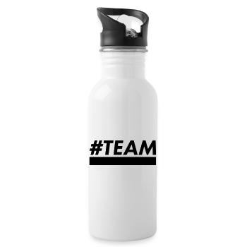 #Team - Gourde avec paille intégrée - blanc - Droite