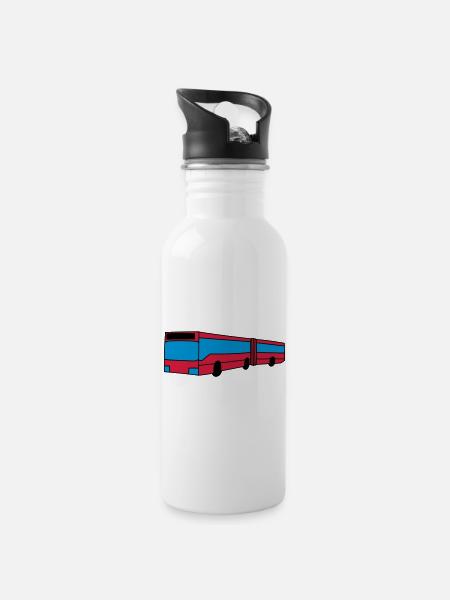 l' autobus - Gourde avec paille intégrée - blanc