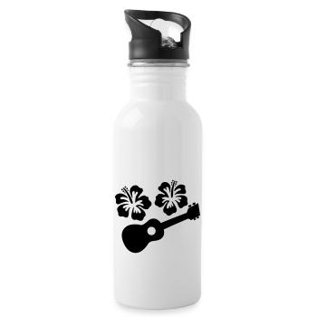 ukulele - Trinkflasche mit integriertem Trinkhalm - Weiß - Rechts