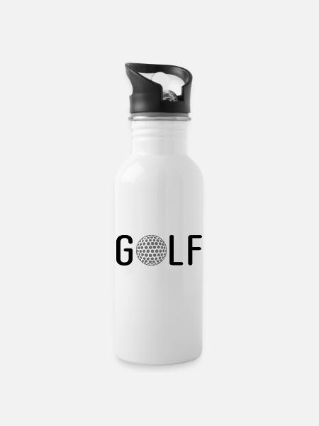 Le golf - Gourde avec paille intégrée - blanc