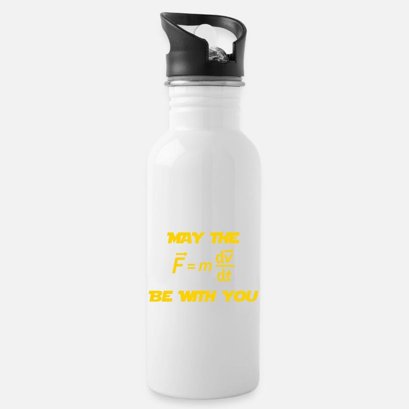MAY THE FORCE MATH FORMULA BE WITH YOU - Water bottle with straw - white