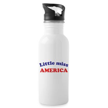 Miss America - Trinkflasche mit integriertem Trinkhalm - Weiß - Rechts