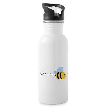 Abeille volante - Gourde avec paille intégrée - blanc - Droite