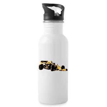 Rennwagen - Trinkflasche mit integriertem Trinkhalm - Weiß - Rechts