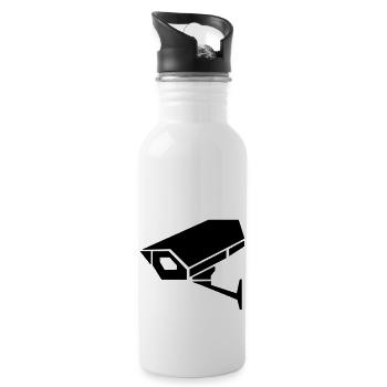 Caméra de surveillance - Gourde avec paille intégrée - blanc - Droite