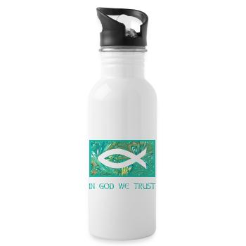 fisch ichthys e 71 - Gourde avec paille intégrée - blanc - Droite