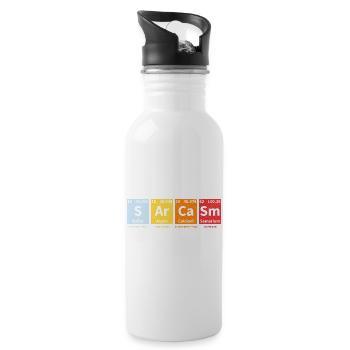 Sarcasm Elements of Humor Chemistry Chemist Saying - Water bottle with straw - white - Right
