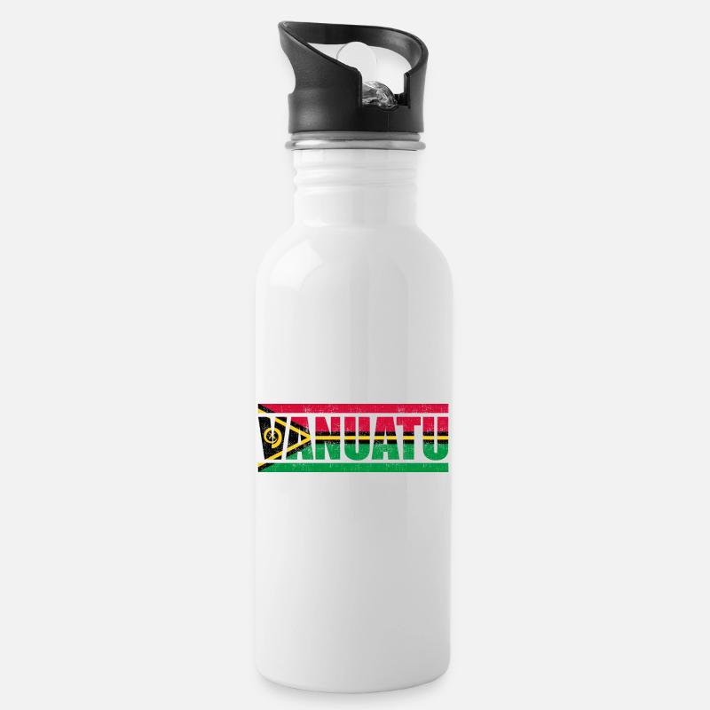 Vanuatu - Gourde avec paille intégrée - blanc