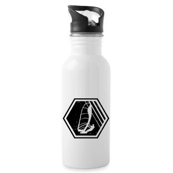 Windsurf Surfen Herren Damen Windsurfen - Trinkflasche mit integriertem Trinkhalm - Weiß - Rechts