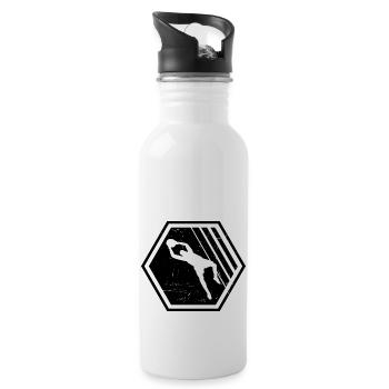 Football Goalkeeper Footballer Goalkeeper Men Boys - Water bottle with straw - white - Right