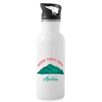 Austria Oida - Trinkflasche mit integriertem Trinkhalm - Weiß - Rechts
