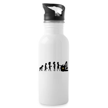 Humor Evolution Manip Mobile Radio Radiology - Water bottle with straw - white - Right