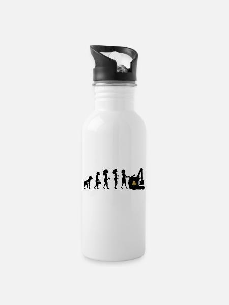 Humour Evolution Manip Radio mobile Radiologie - Gourde avec paille intégrée - blanc