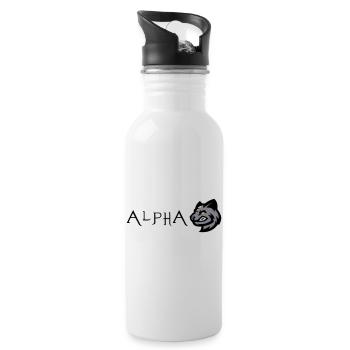 Wolf Wolf Alpha - Water bottle with straw - white - Right