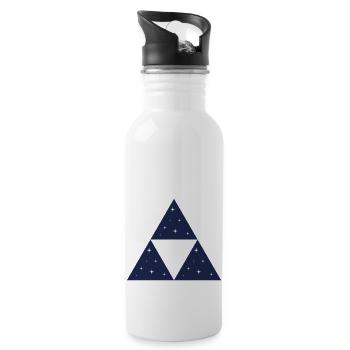 Starry Sky Night Sky Stars - Water bottle with straw - white - Right