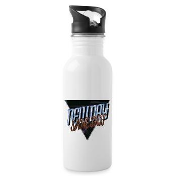 humor love happy awesome fun defensive statement - Trinkflasche mit integriertem Trinkhalm - Weiß - Rechts