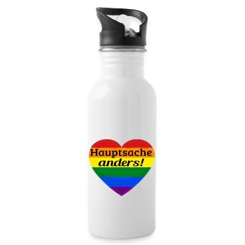 THE MAIN THING IS DIFFERENT! - Water bottle with straw - white - Right