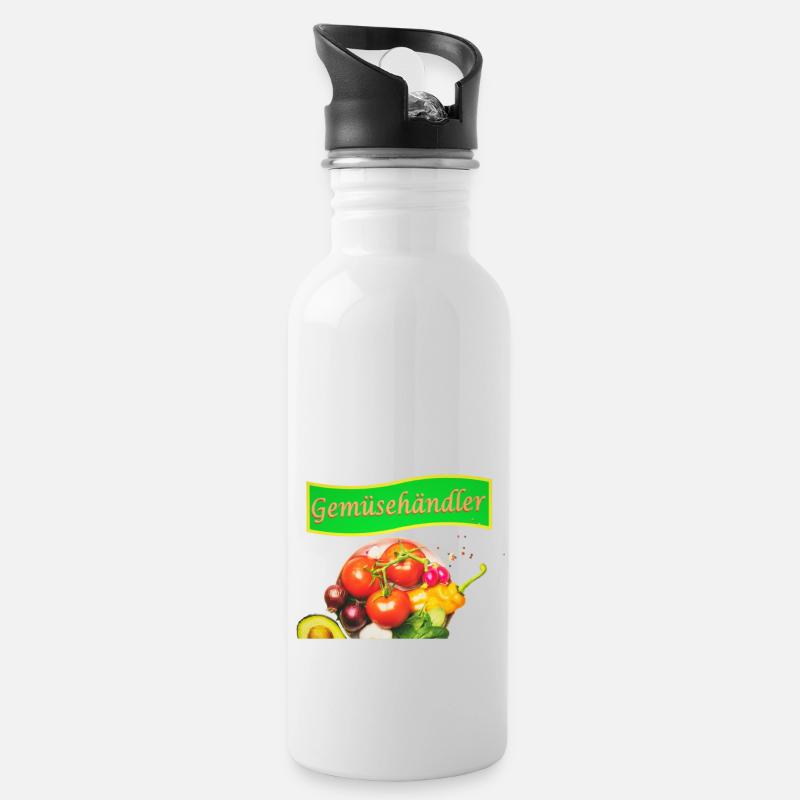 Marchand de légumes - Gourde avec paille intégrée - blanc