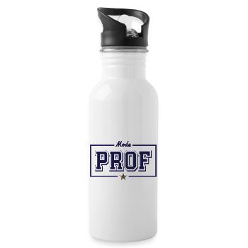 Mode prof - Gourde avec paille intégrée - blanc - Droite
