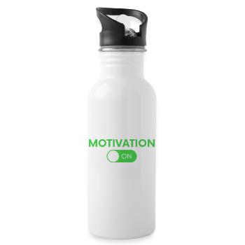 Motivation ON - Water bottle with straw - white - Right
