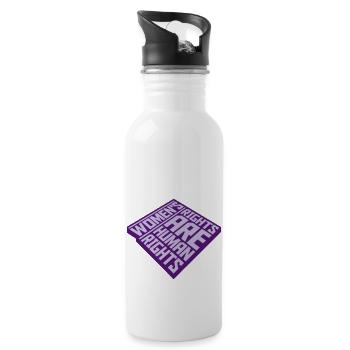 womens rights Feminist Zitat - Trinkflasche mit integriertem Trinkhalm - Weiß - Rechts