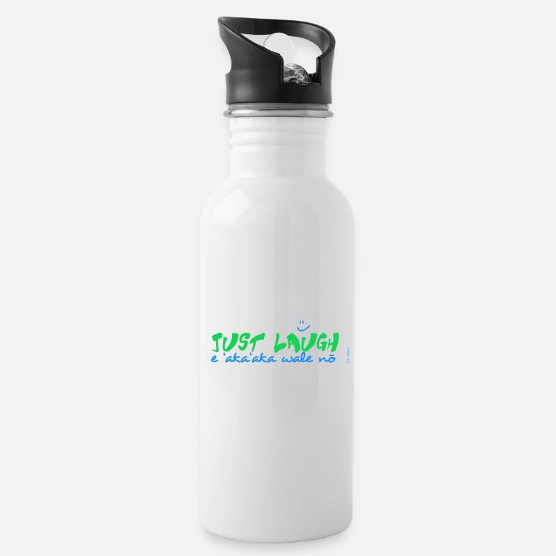 E 'aka'aka wale no - Water bottle with straw - white