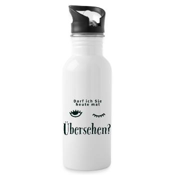 Übersehen & Ignorieren & Vermeiden & Igno & Nein! - Trinkflasche mit integriertem Trinkhalm - Weiß - Rechts